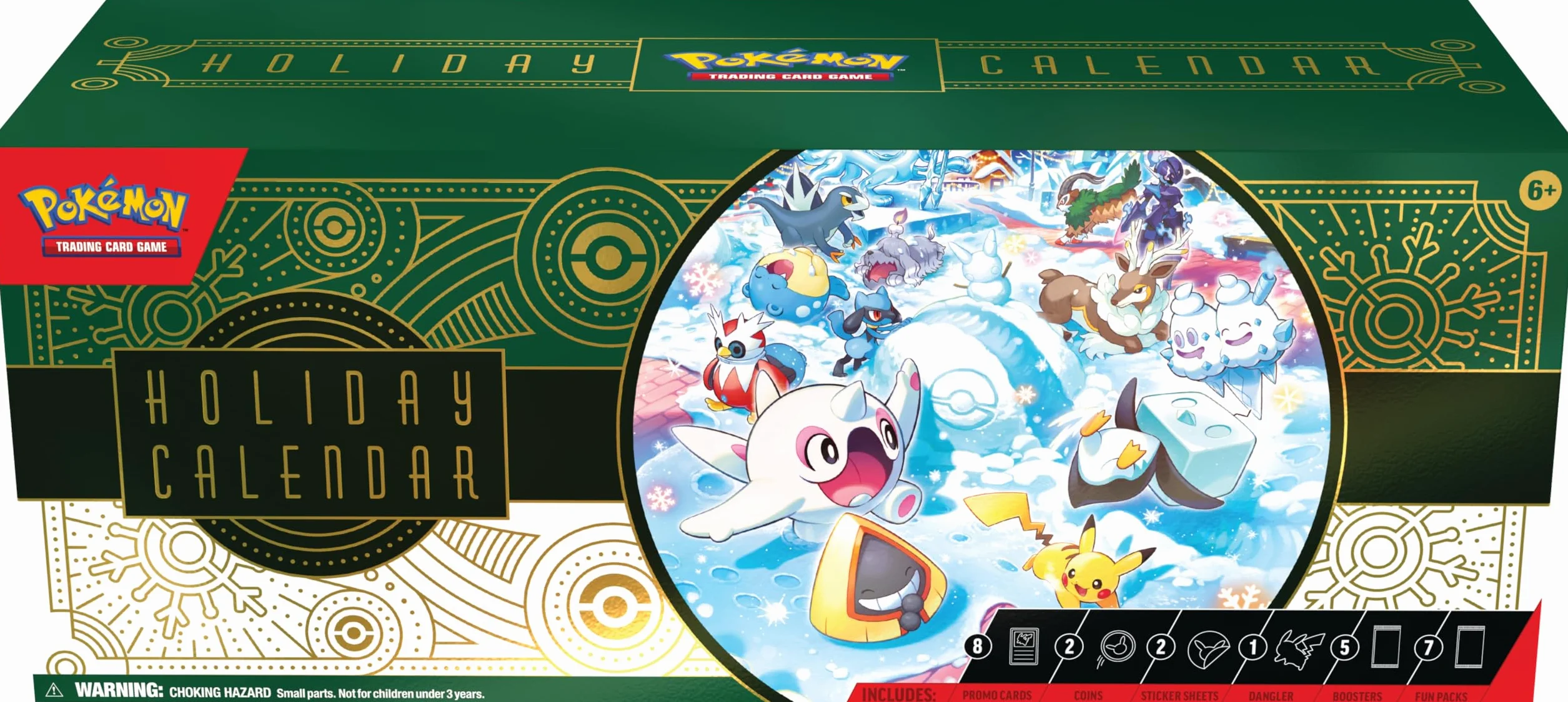 Pokémon TCG : Calendrier des fêtes (8 Cartes en Aluminium, 5 boosters et Plus)