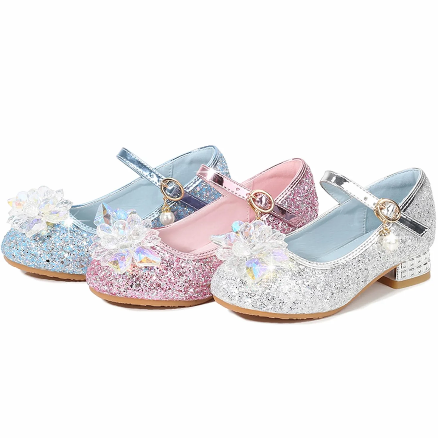 Sandales à Talon Cosplay Boucle Princesse Enfants Chaussures pour Déguisement