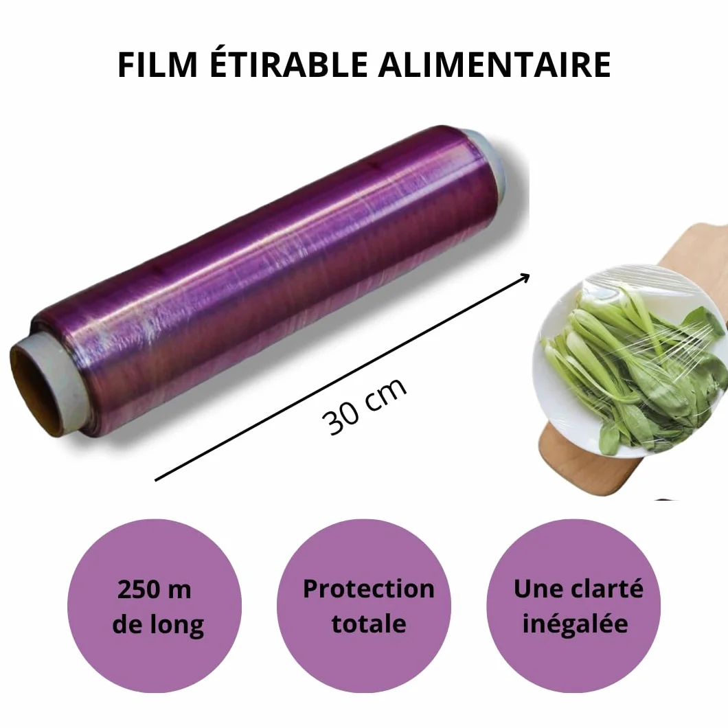 Film alimentaire professionnel 30 cm x 250 m rouleau