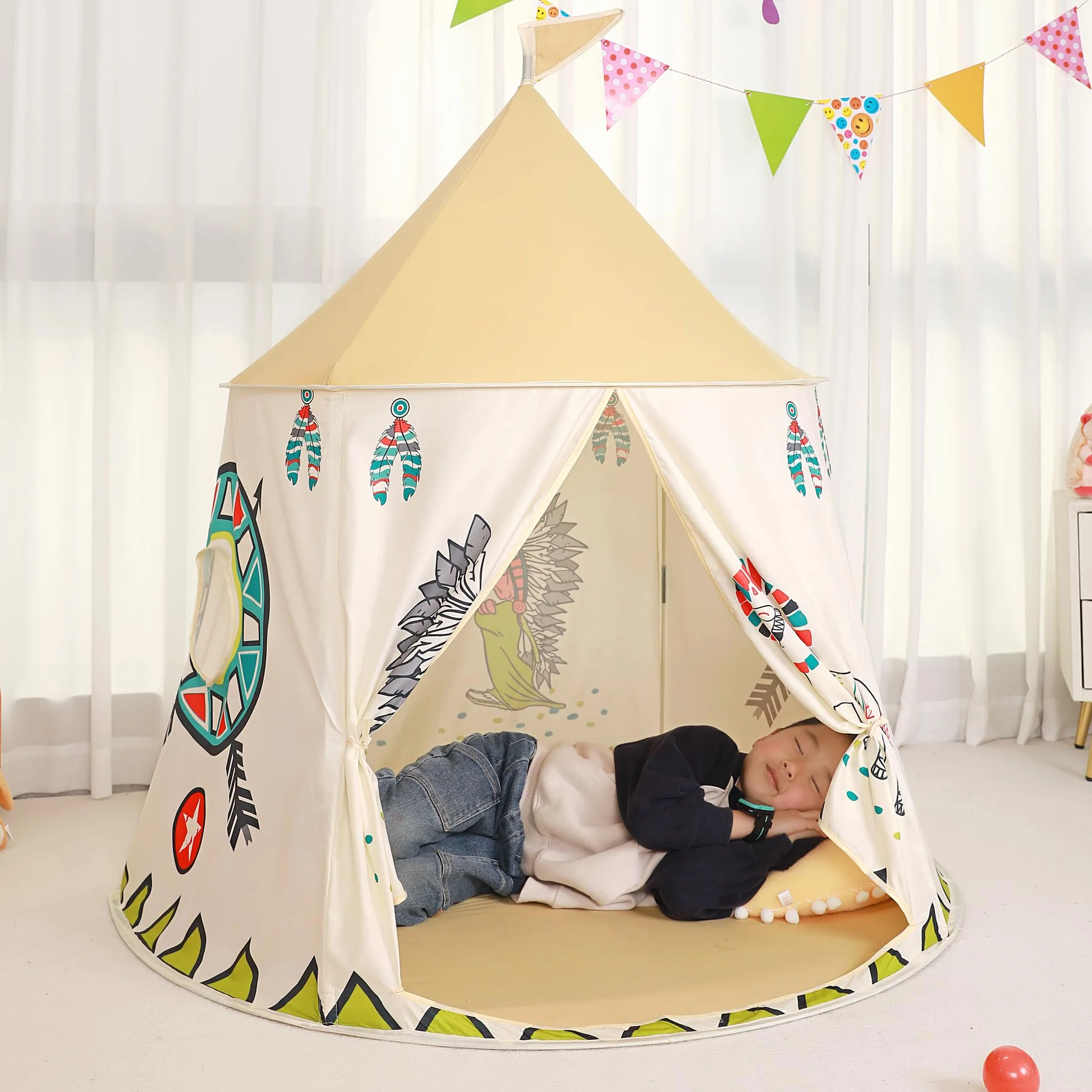 Tente de Jeu pour Enfants Pop-up Tipi Prinzessin Schlosszelt EN71