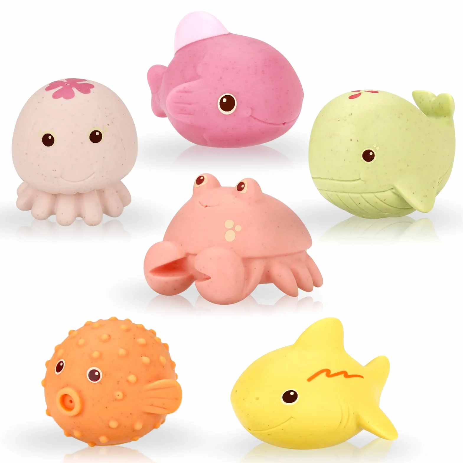 Jouets de Bain Bébé Anti-moisissures Lot de 6 sans Trous Coordinación œil-Main