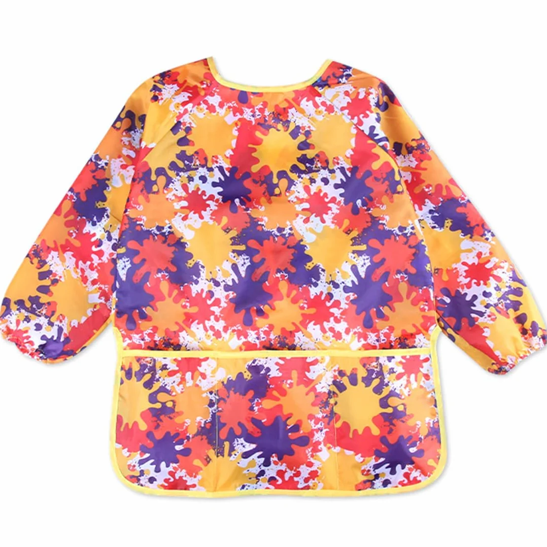 Tablier Peinture Enfant Imperméable Manches Longues Blouse d'Art 2-8 Ans Garçon Fille