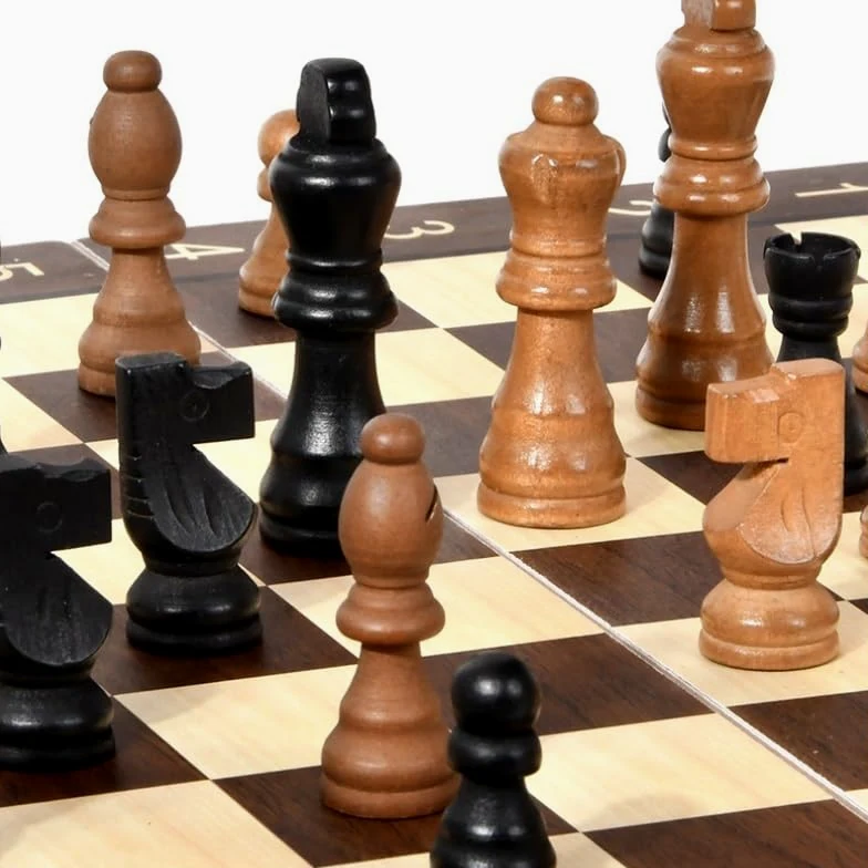 echiquier Jeu de société Classique en Bois 3 en 1: échecs, Dames, Backgammon, for Les Voyages en Famille. Jeu de société Pliable en Bois for Enfants et Adultes. echecs Jeu(39 * 39cm)