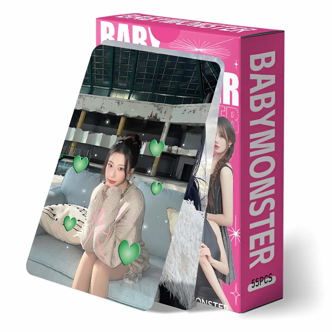 Babymonster Kpop Lomo Card Photocards 55 Pièces Carte D'Album Bm Collection