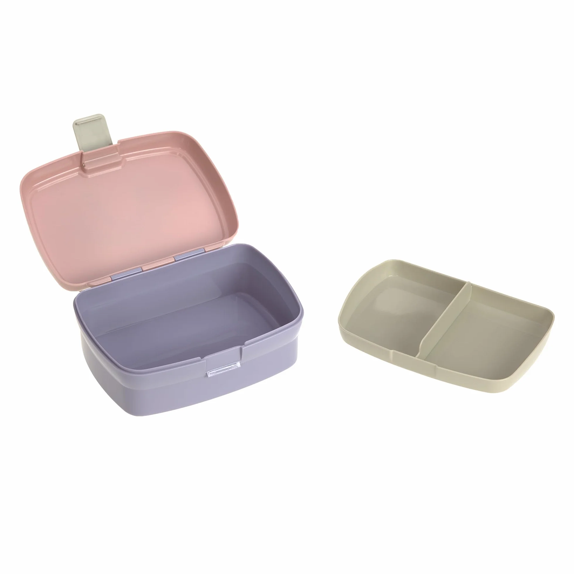 LÄSSIG Boîte à lunch enfants compartiments amovibles sans BPA Lunchbox Tiny Outdoor Rainbow