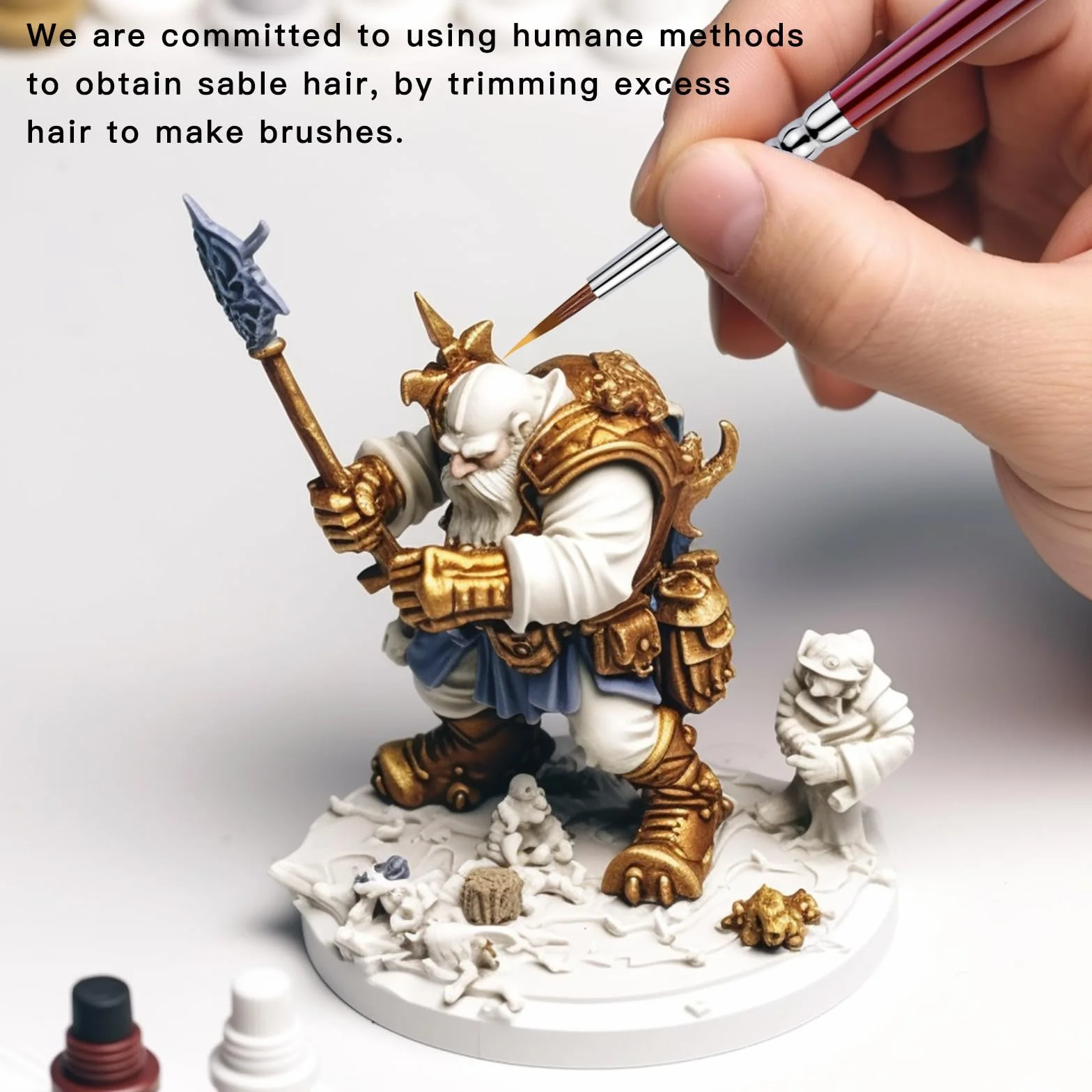 Golden Maple Pinceaux de peinture miniatures poils Kolinsky Taille 3/0 4/0 5/0 ultra fin