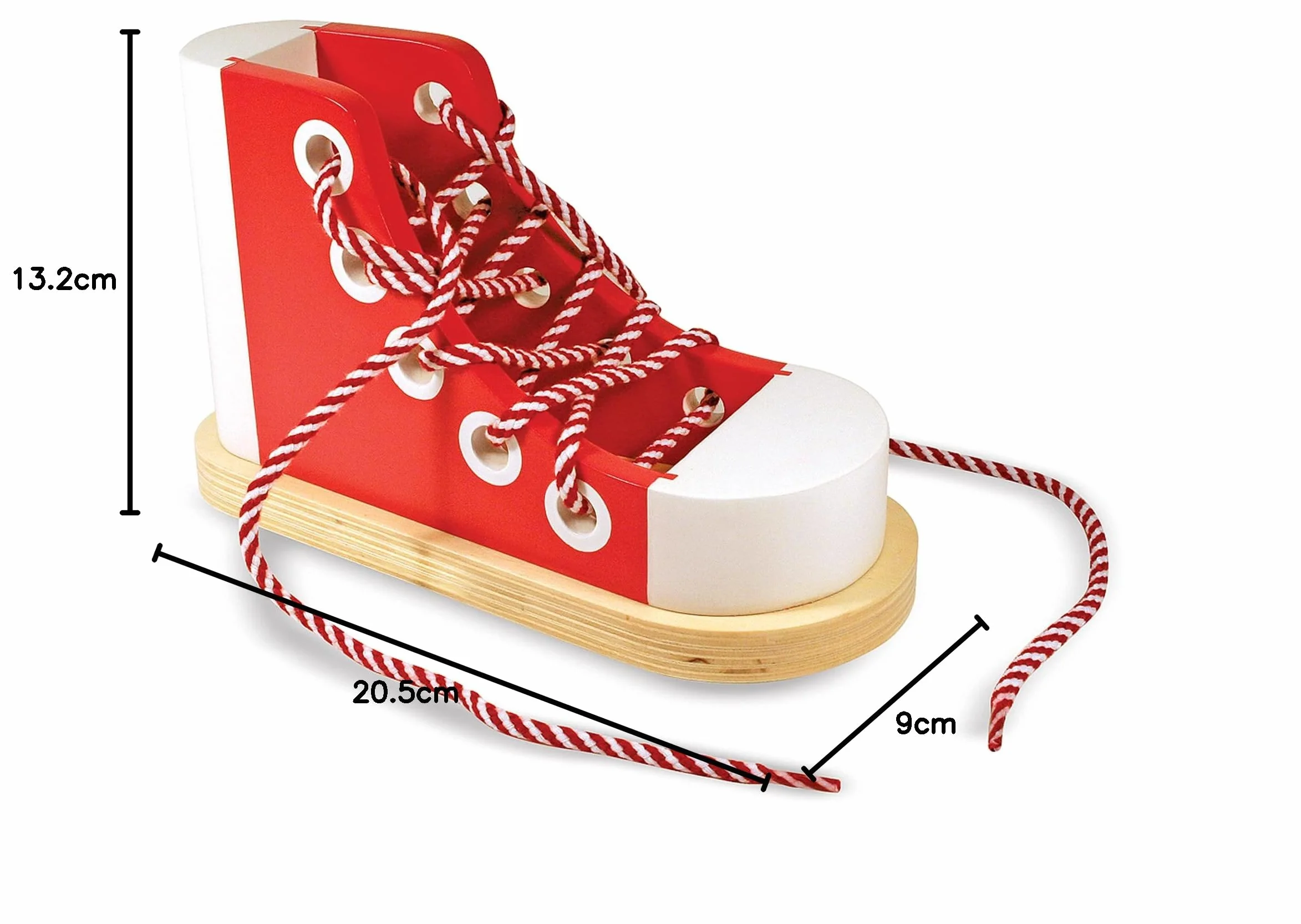 Melissa & Doug Chaussure À Lacer Jouet en Bois Apprendre À Faire Ses Lacets Cadeau Enfant 3 Ans