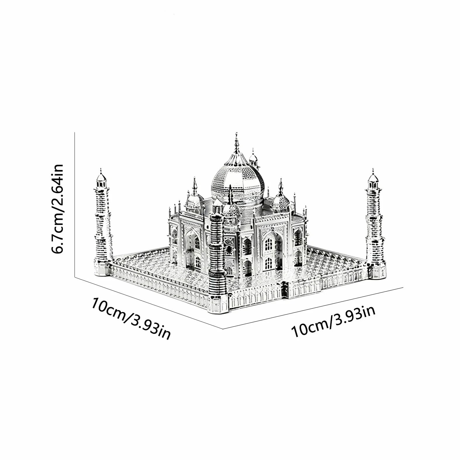 Larcele Kit Puzzle Métal 3D Taj Mahal dès 14 Ans JSPT-01 | Set de Construction Architecturale DIY, en Acier Inoxydable, Ornement Décoratif pour la Maison