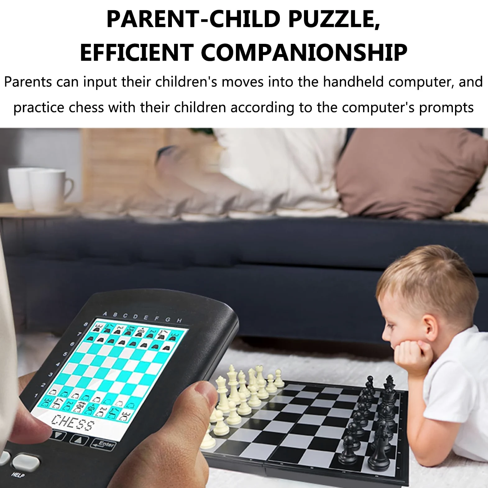 Jeu d'échecs électronique avec plateau pliable, pièces magnétiques, stylet et écran LCD, jeu mono-joueur portable, cadeau pour adultes