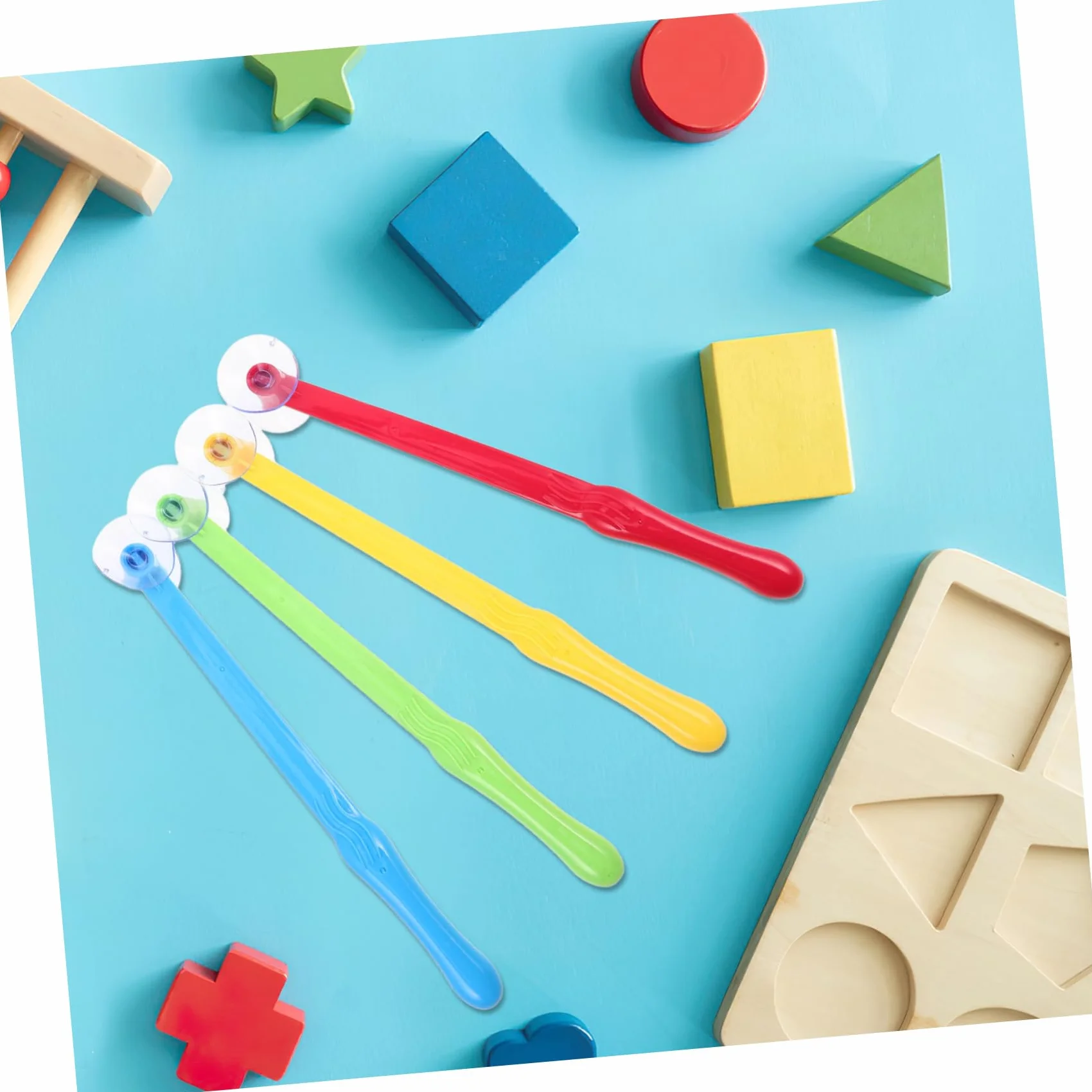 Lot De 4 Marteaux Ventouse Jouets D'Éveil Motricité Réaction Éducatif Multicolores