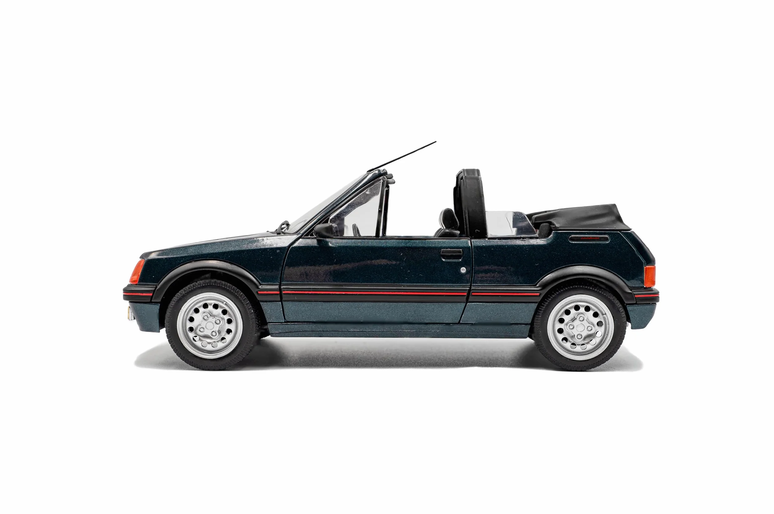 Solido Peugeot 205 CTI Roland-Garros Cabrio Diecast 1:18 Vert Métallique