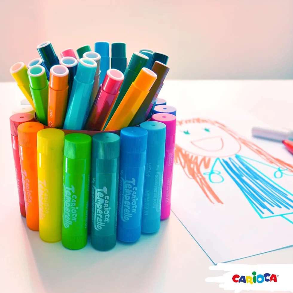 Carioca Neon Lot de 6 bâtons de peinture pour poster Couleurs assorties