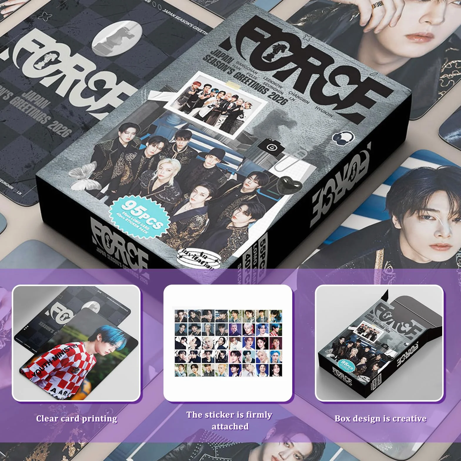 SK 5 Star Album Photocard Sticker Set 380 Stück K-Pop Cartes de Collection Lomo Karten Cadeau