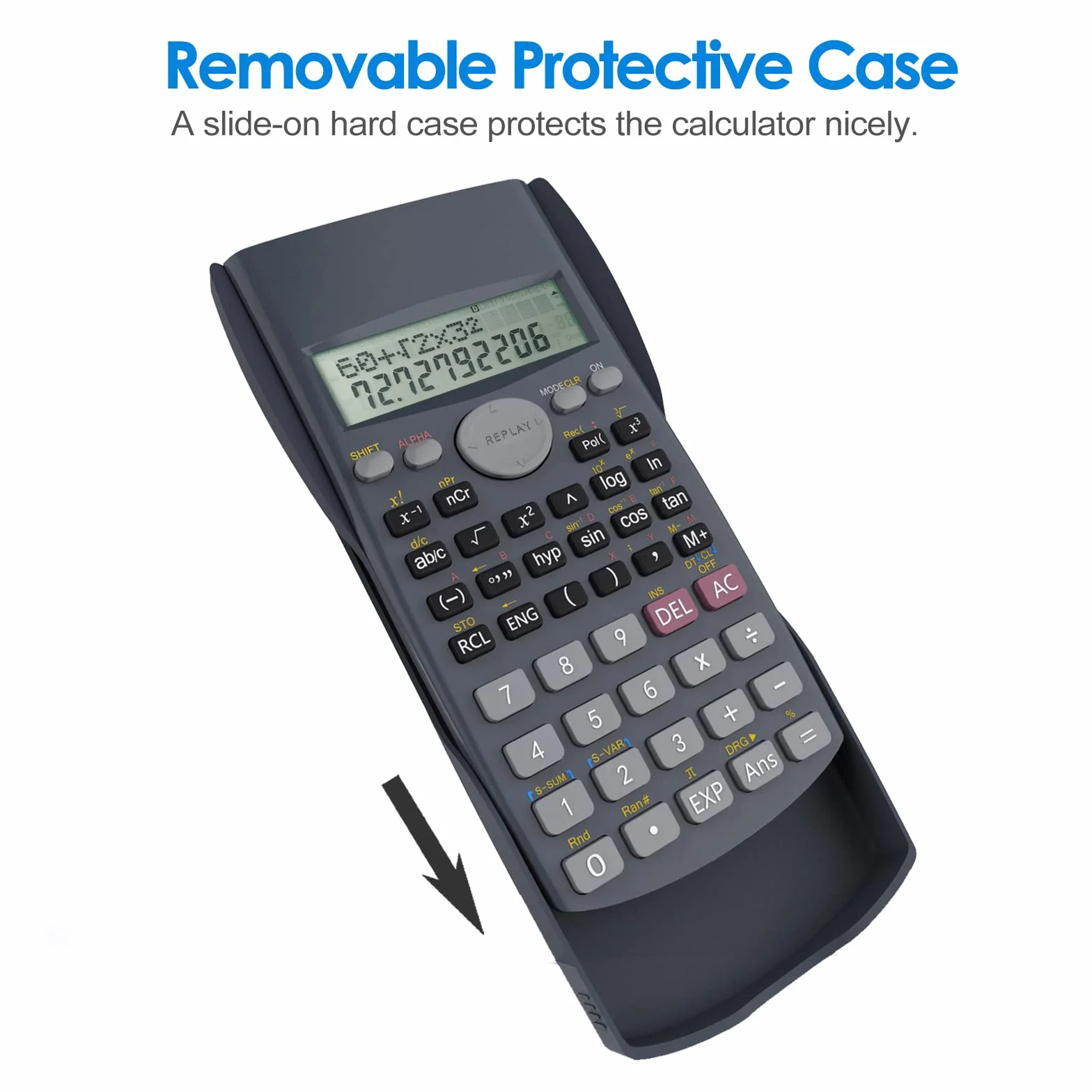 Helect Calculatrice Scientifique 2 Lignes Noir
