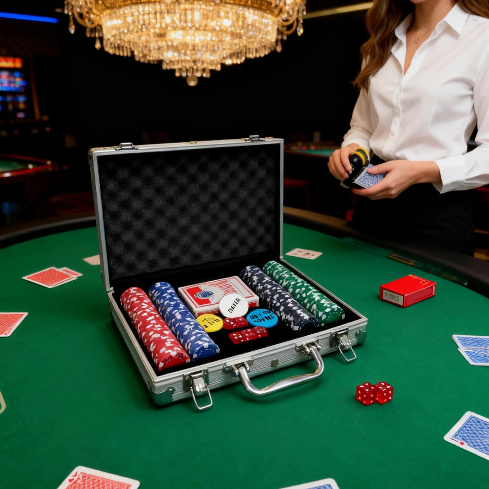 Coffret Jetons Poker Avec Mallette Sans Faciale Soirées Joueurs Passionnés | Jetons De De Société Pour Maison Voyages Soirées Familiales Femmes Hommes Adultes Enterrements De Vie De Garçon Salle