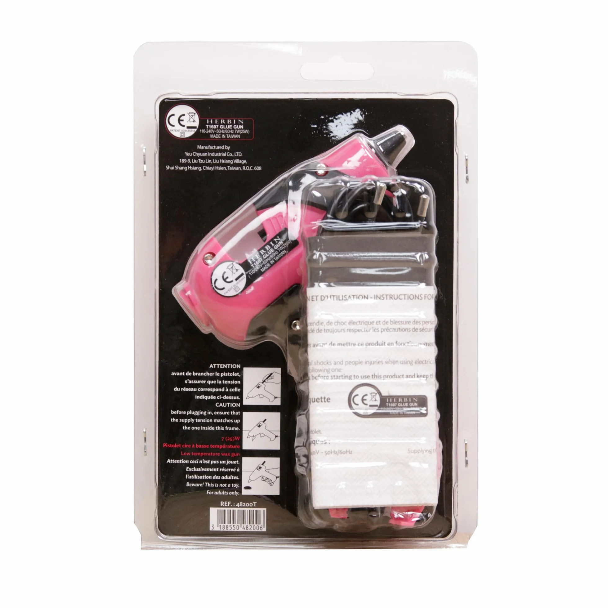 Jacques Herbin 48200T Pistolet à cire 220 V prise européenne pour cire à cacheter Ø 7 mm L 12
