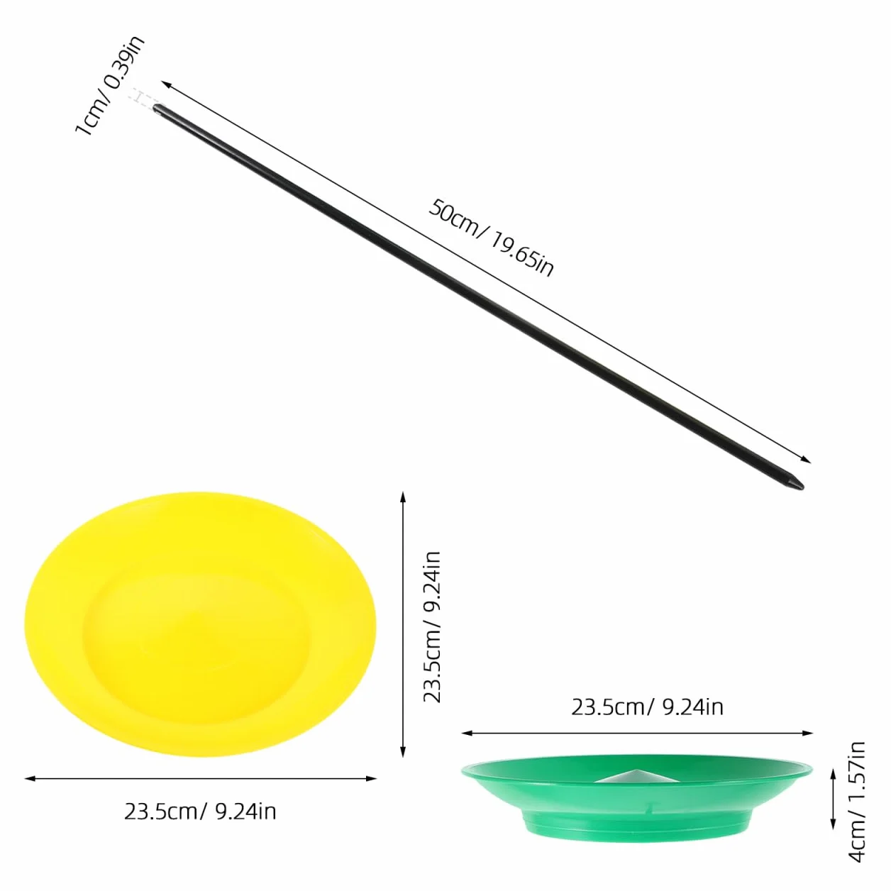 SUPVOX 2 Pcs Assiettes Chinoises de Jonglage avec Bâtons - Kit de Cirque pour Enfants et Adultes