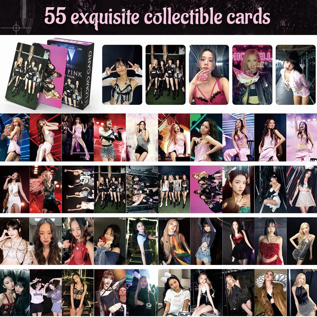 Kpop BP Cartes à Collectionner Born Pink World Tour 55 Lomo Cartes