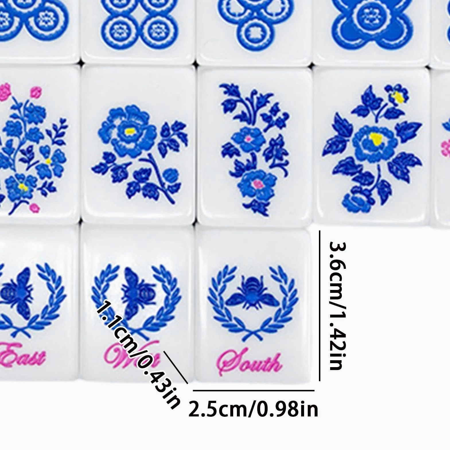 Coffret de tuiles de Mahjong De Société Américain en Acrylique 160 | Set de tuiles de Mahjong Idéal pour voyages, maison, piscine, adultes, fêtes, débutants et joueurs expérimentés