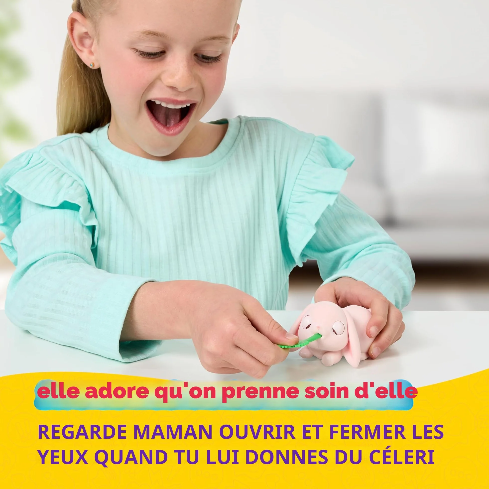 Little Live Pets Mama Surprise P'tits Lapins, Prends Soin de la Maman Lapin dans Son clapier pour découvrir 2, 3 ou 4 bébés