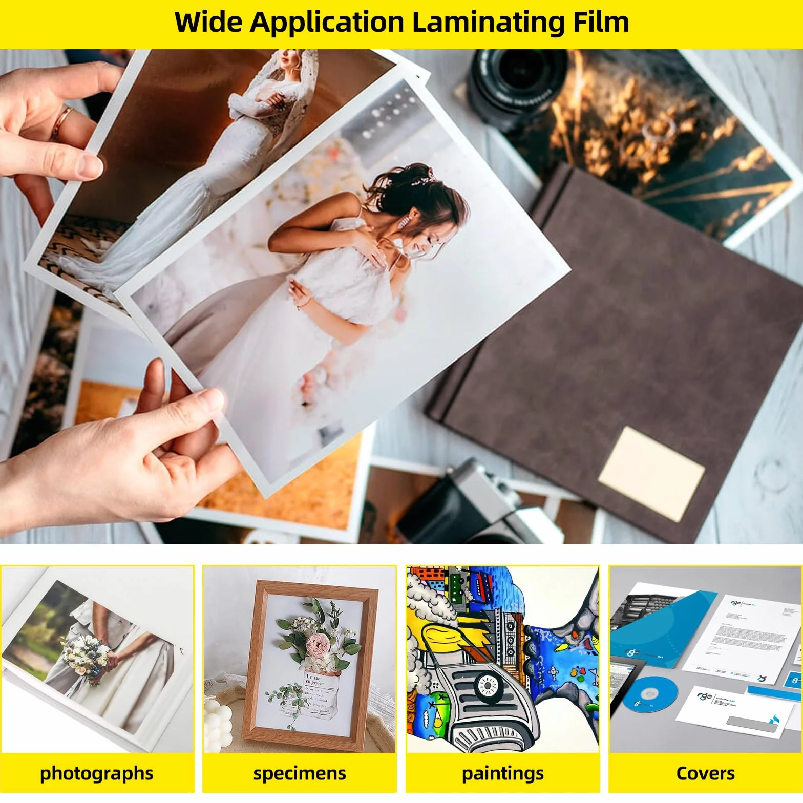 Films de Plastification A4 Transparent Imperméable Autocollant 25 Pièces