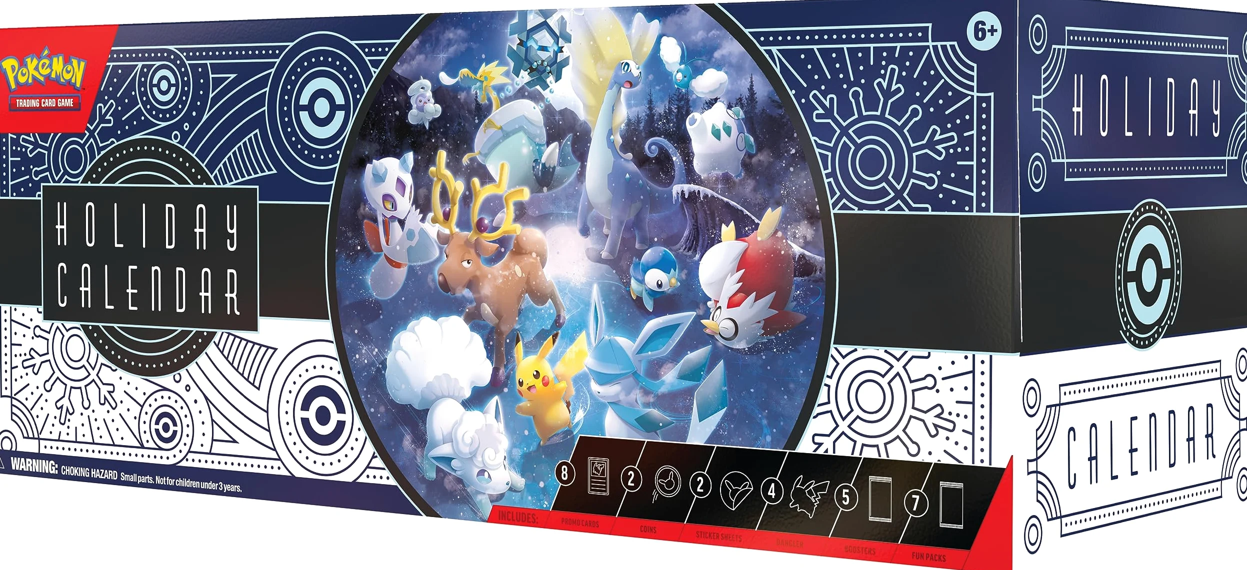 Pokémon TCG : Calendrier des fêtes (8 Cartes en Aluminium, 5 boosters et Plus)