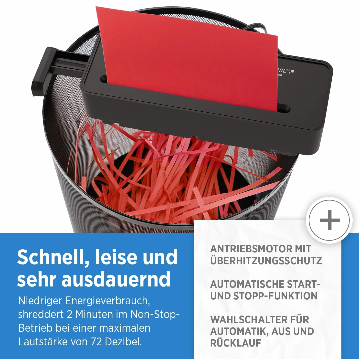 Genie 260 S Plus Destructeur de Documents Papier Coupe en Bandes 6 mm Compact