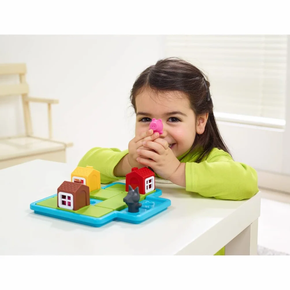 SmartGames Les Trois Petits Cochons Jeu de Réflexion 48 Défis 1 Joueur 3-6 Ans