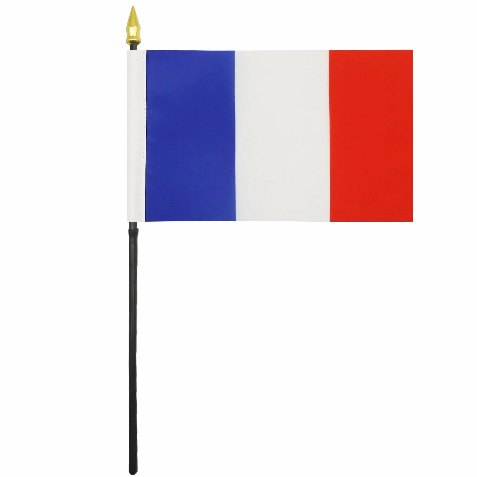 AZ FLAG Mini Drapeau France De Table 15x10 cm Drapeau Français Bureau 100% Polyester Hampe Pointe Dorée 25cm