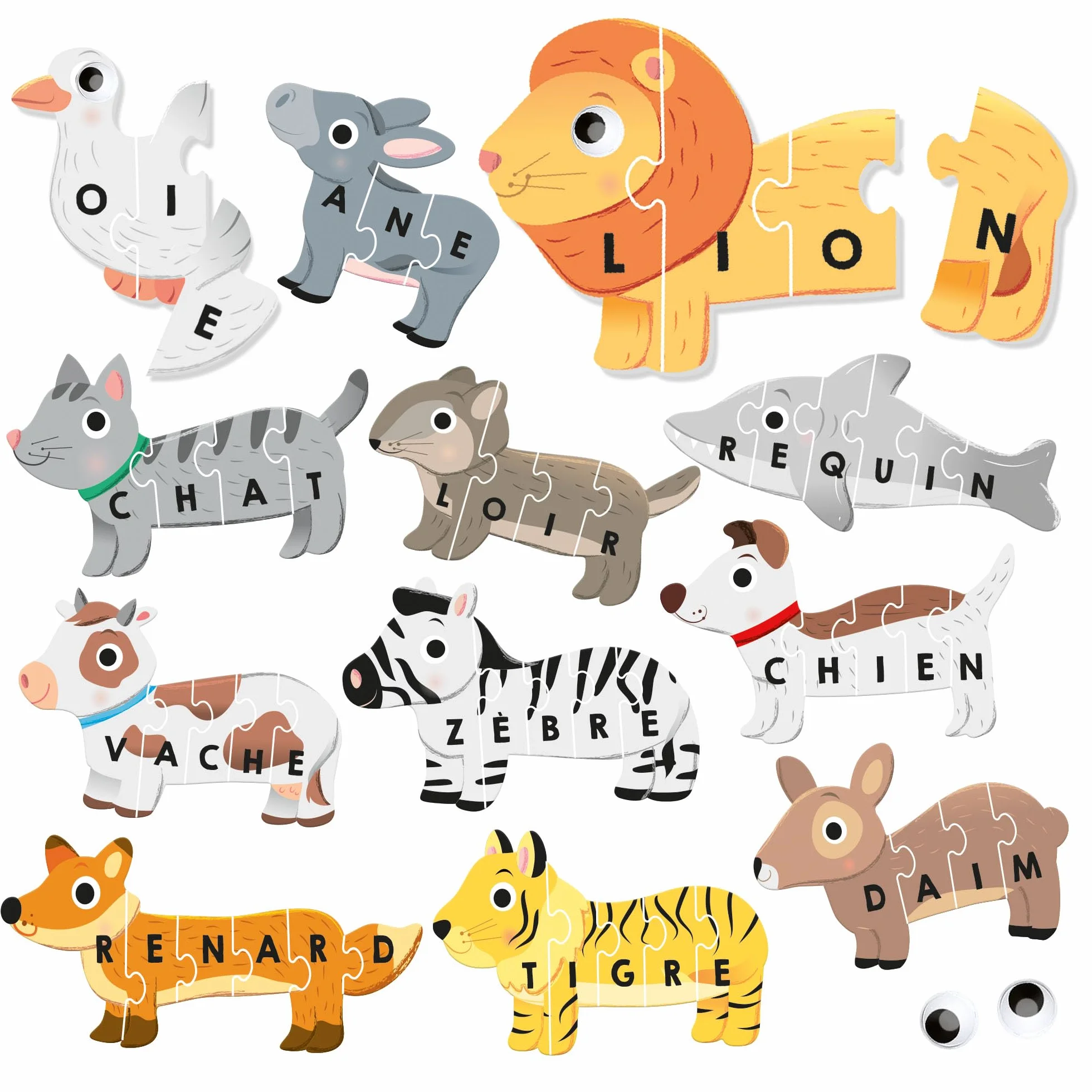 HEADU Mes Premiers Mots Jeu Éducatif 3 4 5 6 Ans Assemble Les Animaux Apprends À Lire