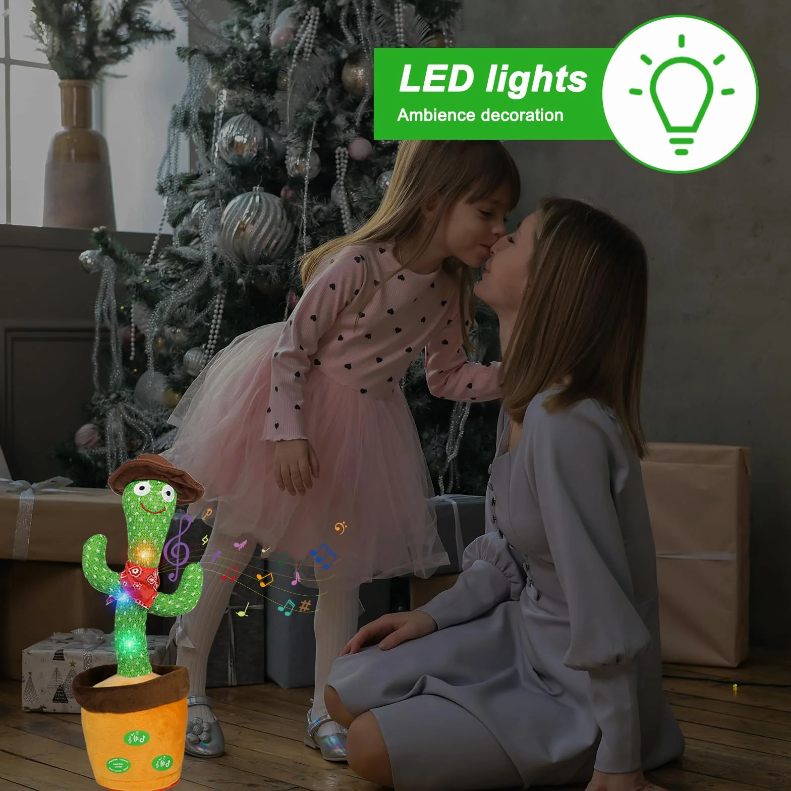 MeHoo Cactus Qui Danse et Répète avec Contrôle du Volume Jouet Éducatif pour Bébé