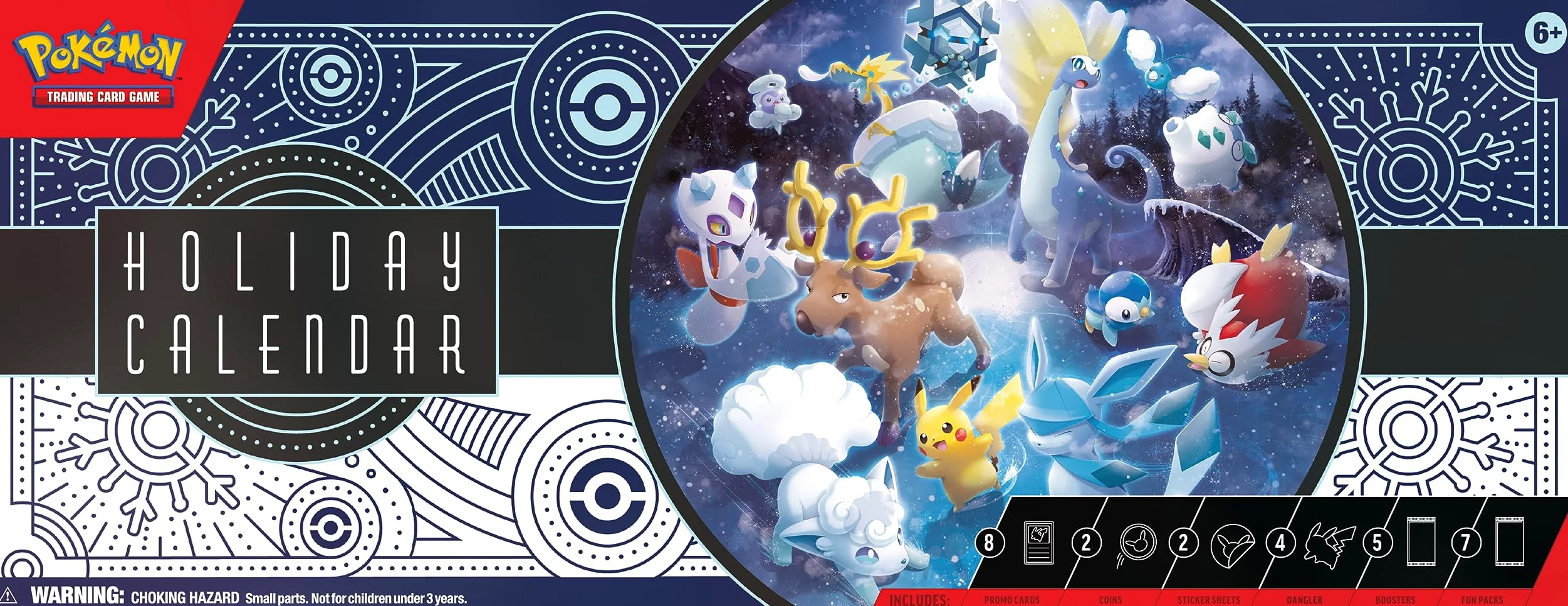 Pokémon TCG : Calendrier des fêtes (8 Cartes en Aluminium, 5 boosters et Plus)