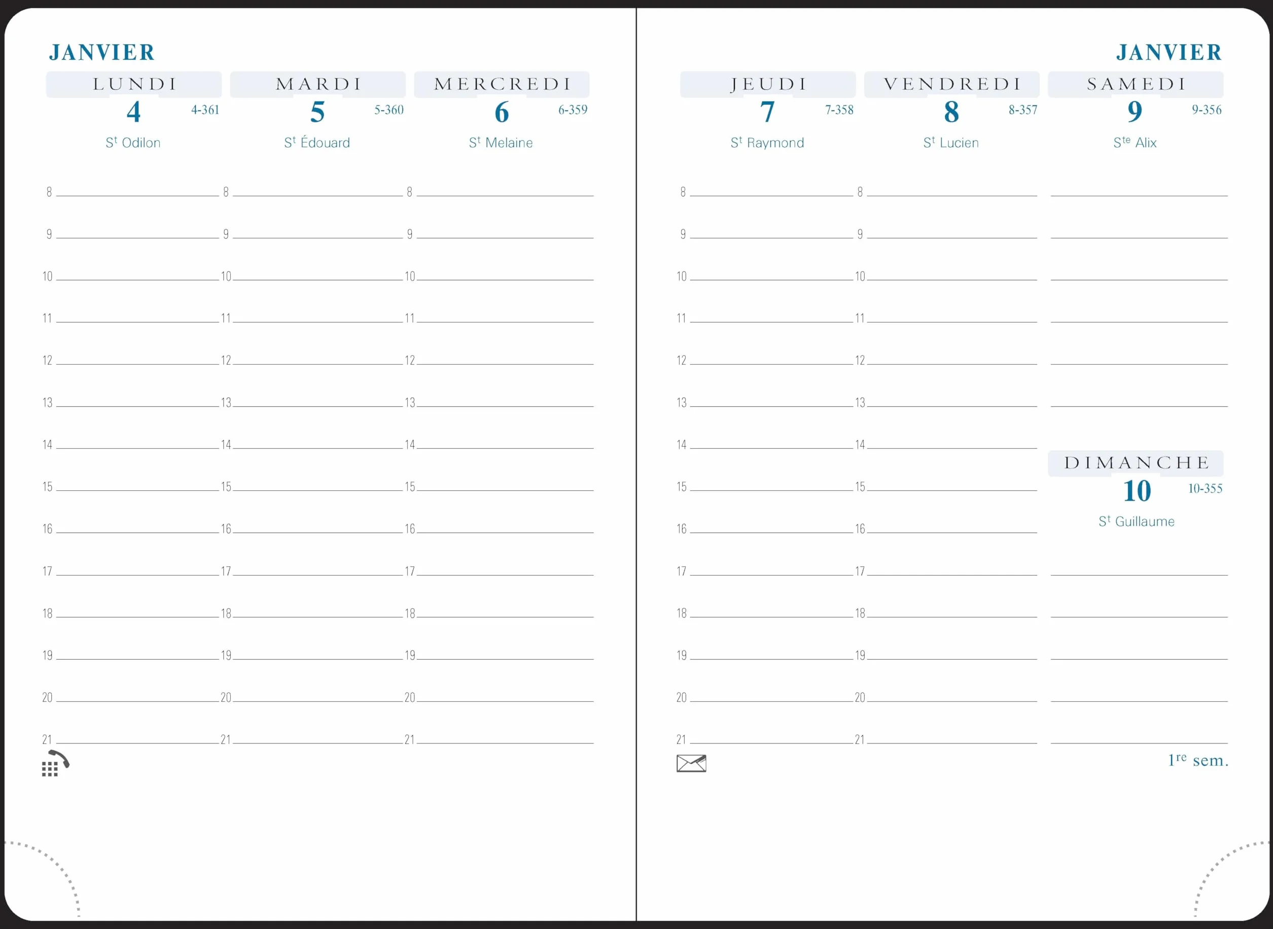 Exacompta Agenda semainier de poche 13 Winner 9 x 13 cm Août 2026 à août 2027