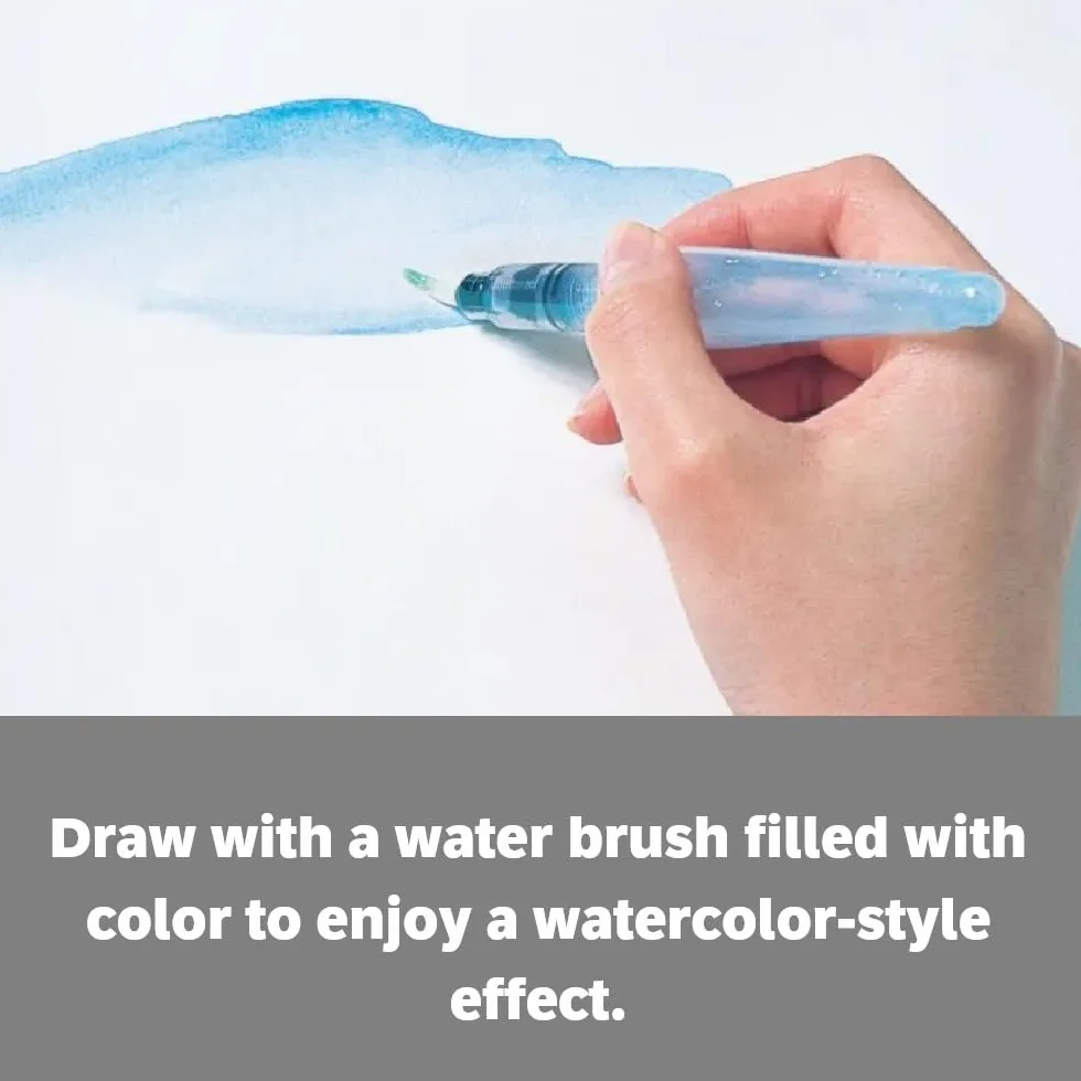 Pentel Aquash Brush Pinceau à réserve d'eau 10 ml pointe large