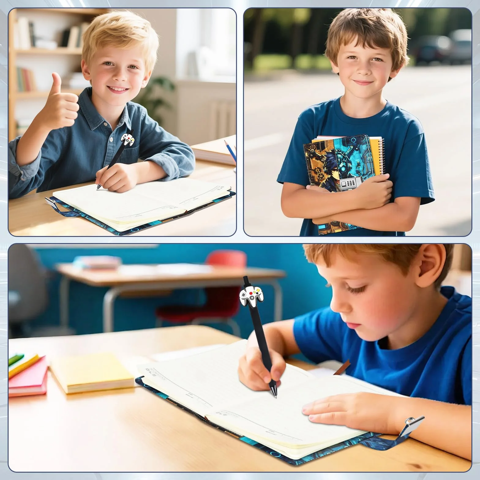 Journal Intime Garçon avec Cadenas Carnet Secret Cadeau pour Garçons 6-16 ans