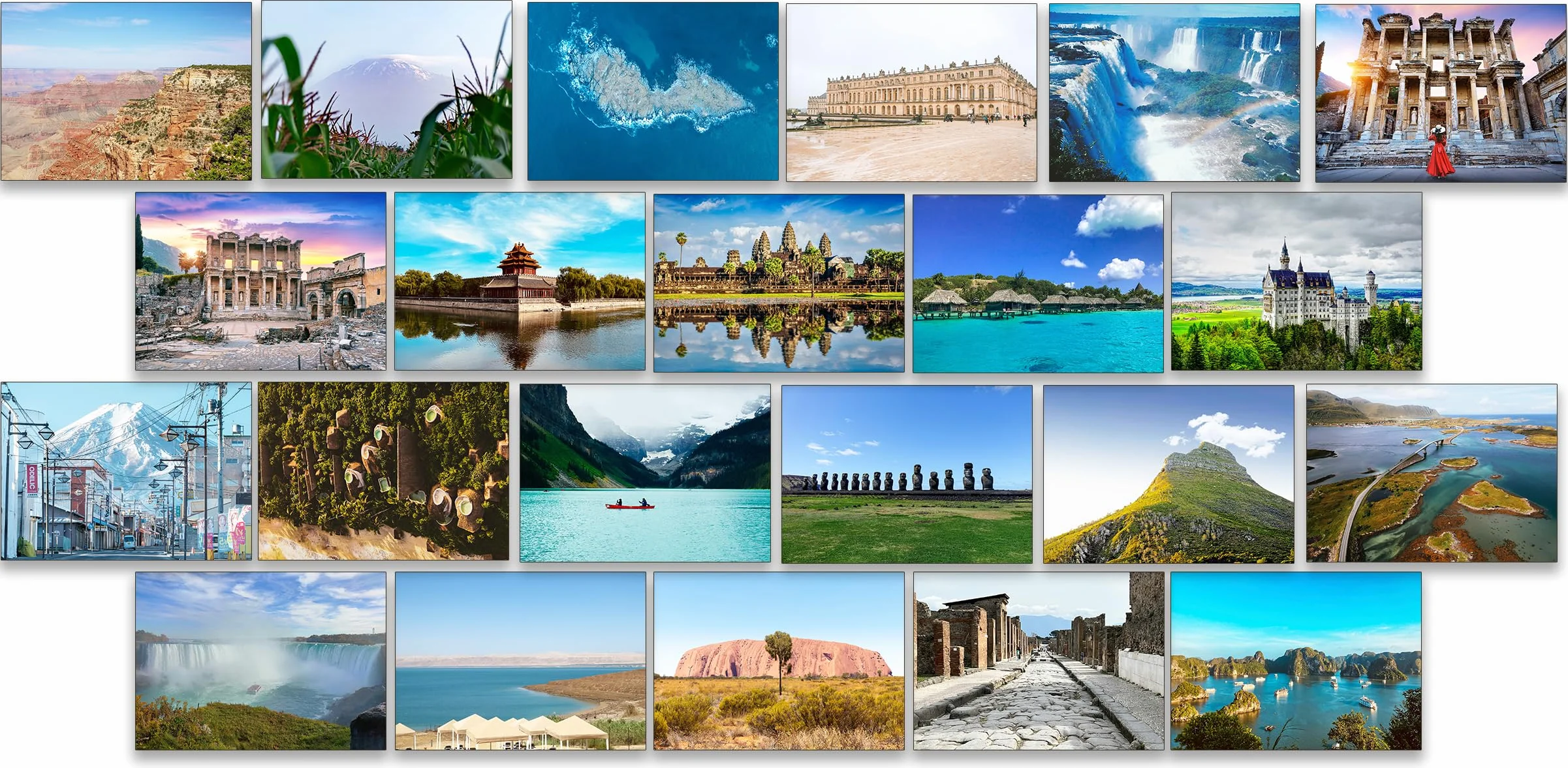 64 cartes postales Célèbres lieux Monuments emblématiques postcrossing