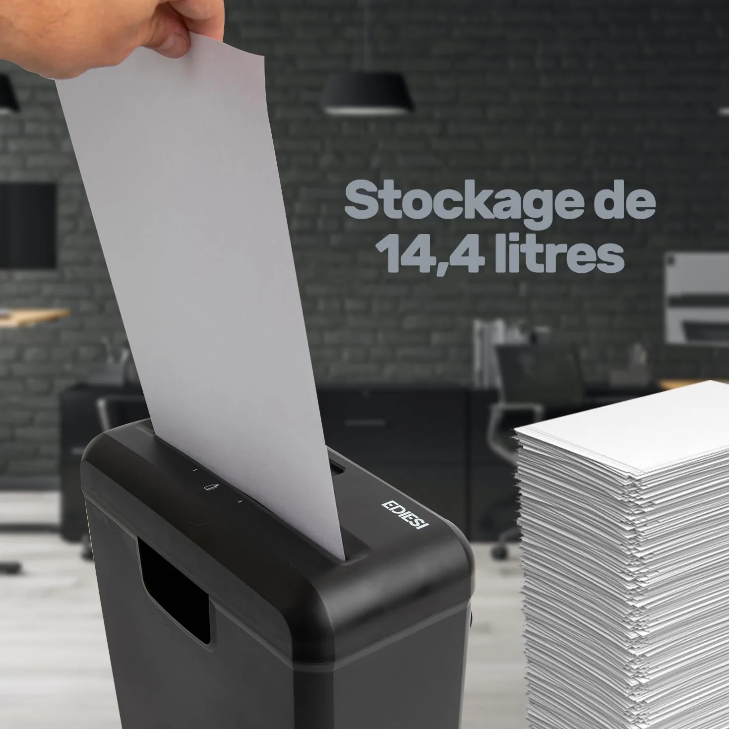 Destructeur de Documents 6 Feuilles pour Cartes de Crédit CD DVD Portable 10 Litres