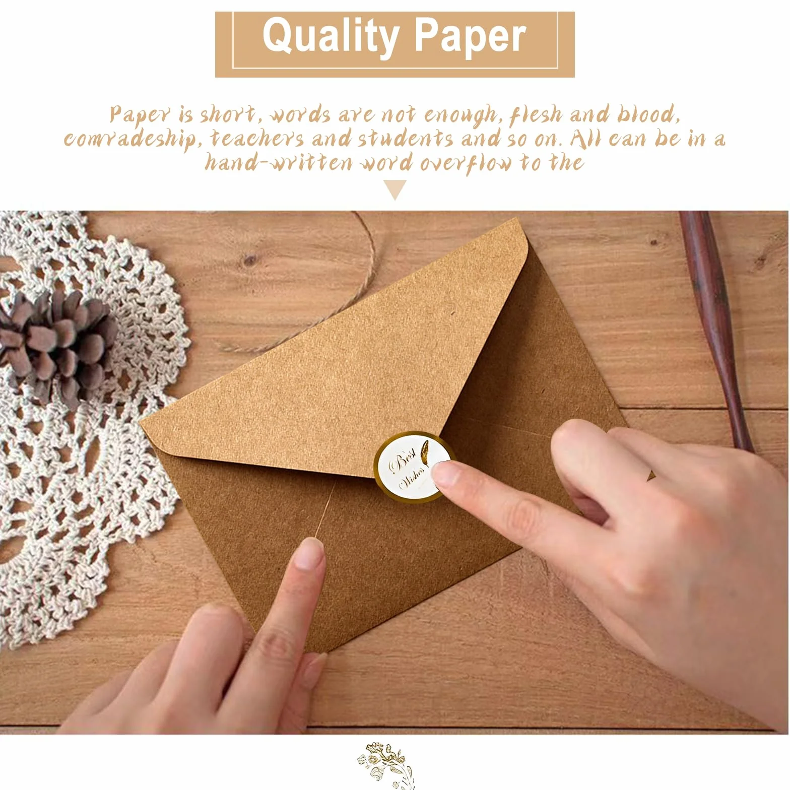 Papier à Lettres Vintage avec Enveloppes Set, Qixuer DIY pour Lettres