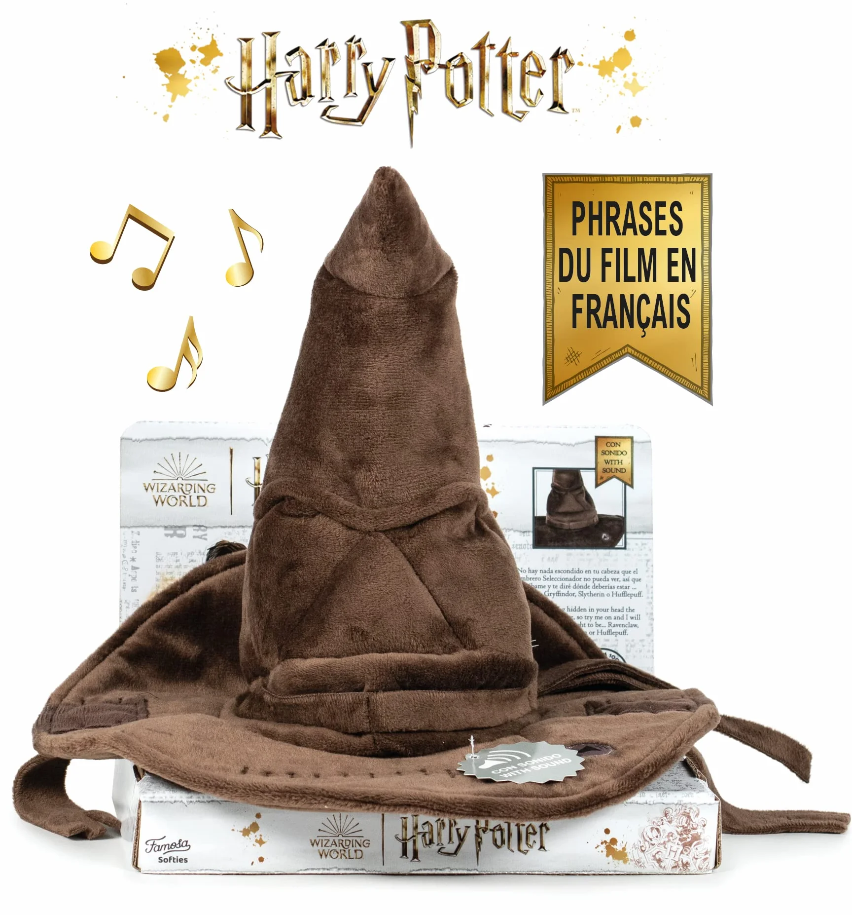 Harry Potter Peluche du Film 24 cm Choixpeau Électronique Parlante Voix française Marron