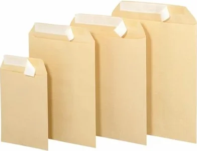 Enveloppes Kraft 90G 26X33 Bandes Détachables Paquet de 25