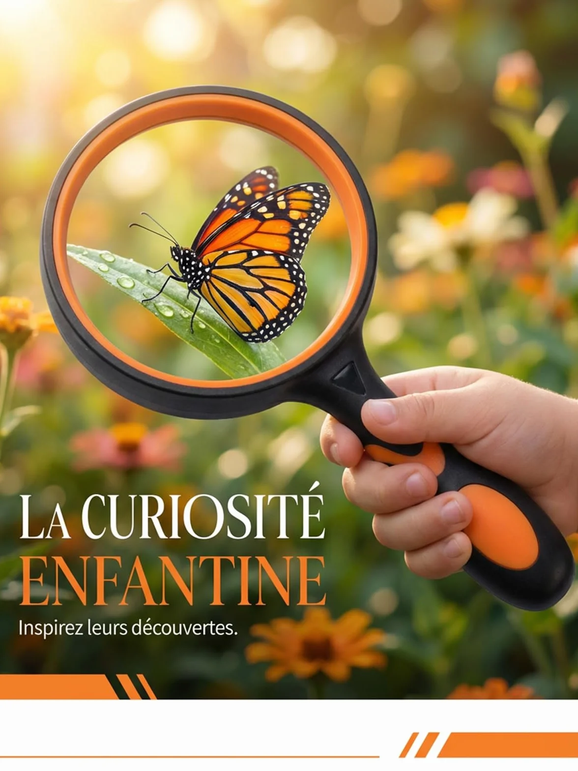 Soleado Loupe Enfant Haute Définition 65mm Lentille Verre Anti-Rayures Manche Caoutchouc Antidérapant
