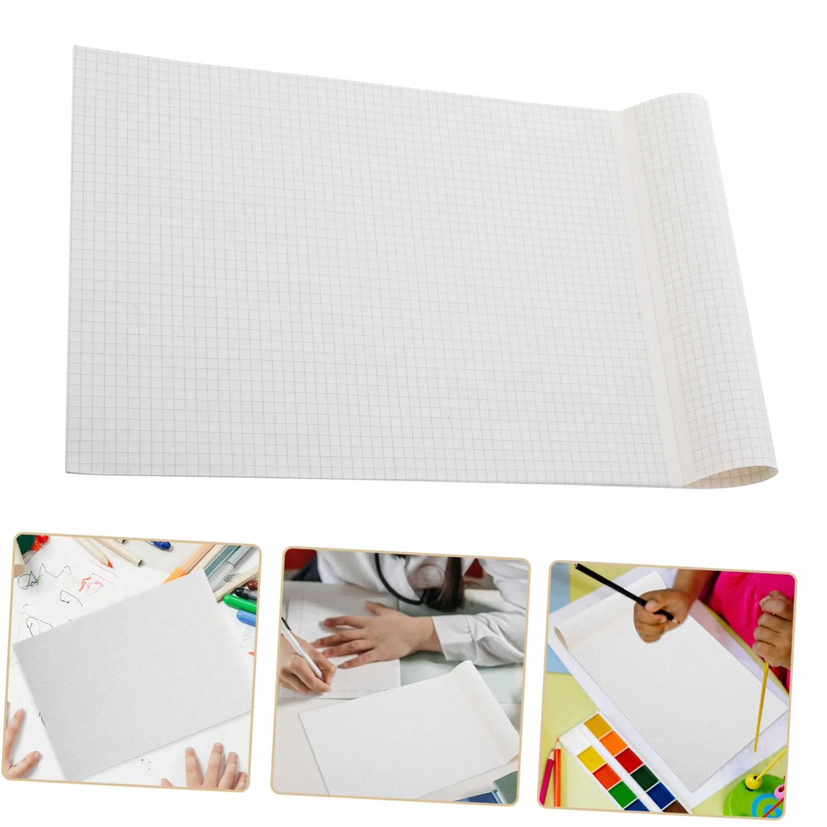 Cahier Papier Graphique Quadrillé Épaissi 40 Feuilles Grand Format pour Étudiants