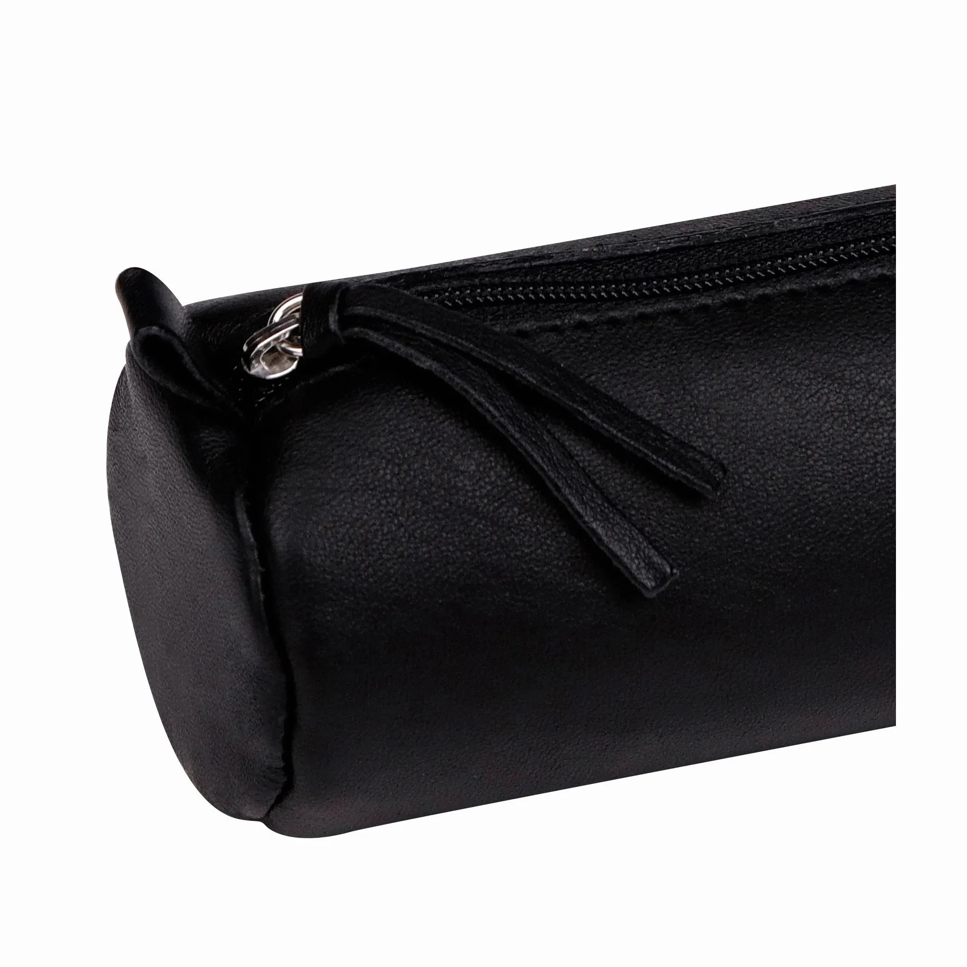 Clairefontaine Trousse Scolaire Ronde Noire Ø5,5x22 cm Cuir d'Agneau