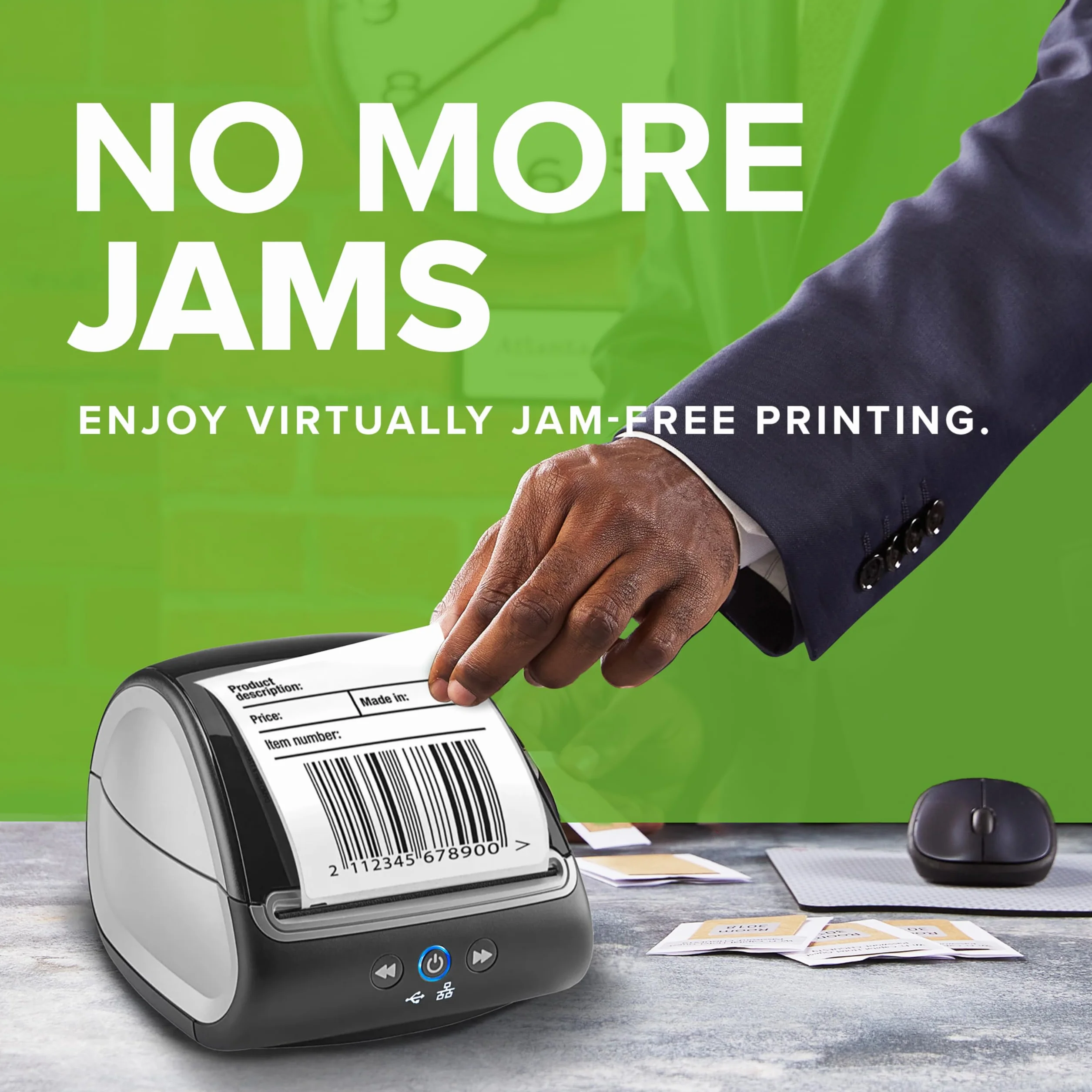 Dymo LabelWriter 5XL Label Printer with Automatic Label Recognition for Extra-Wide Shipping Labels, UK 3 Pin Plug