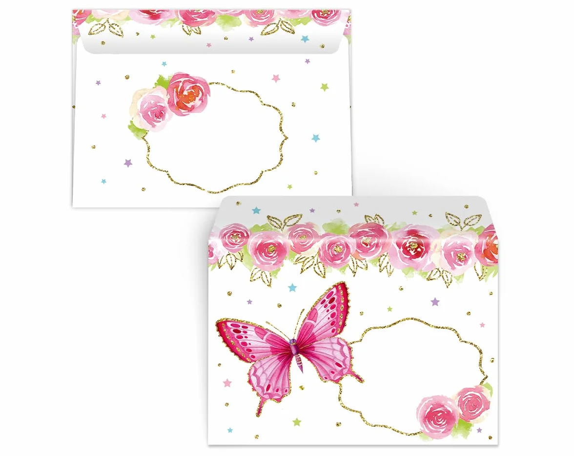 Papier à lettre A5 avec enveloppes pour enfants - Bloc ligné 25 feuilles + 15 enveloppes
