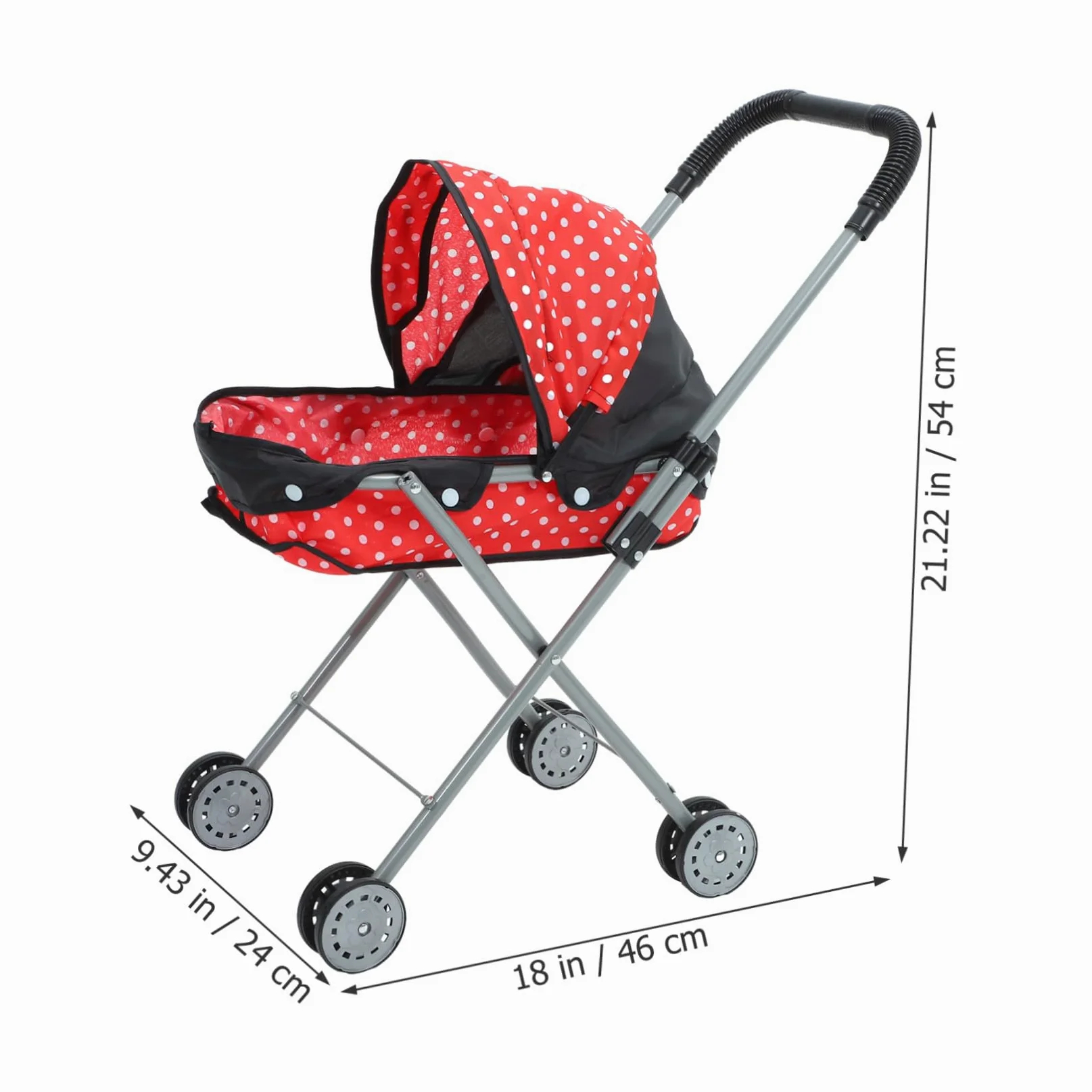 Abaodam Poussette pour Poupée Jouet de Rôle Accessoire pour Poupée Poussette Décoration pour Micro-Maquette