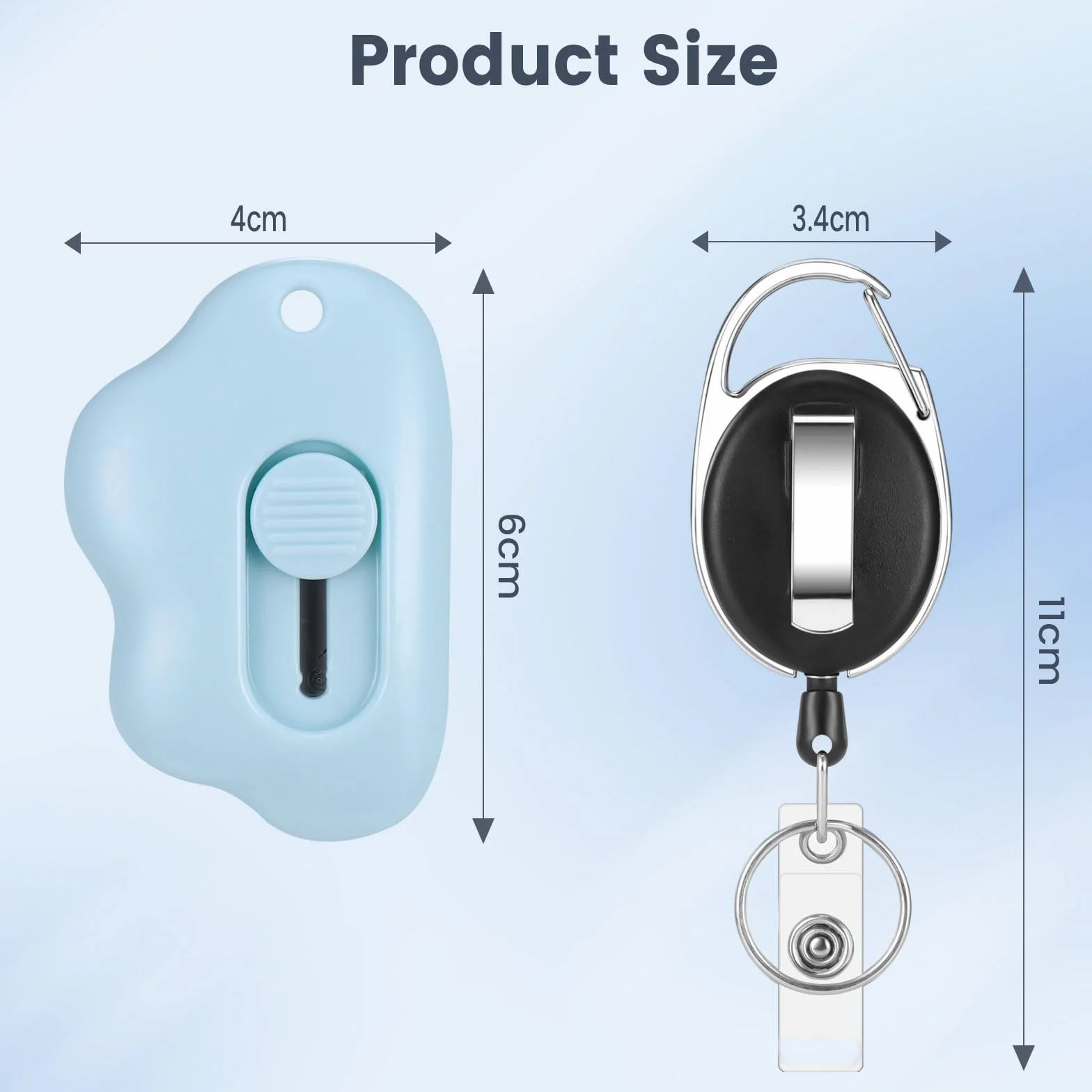 JIANTA Couteau de Papeterie, 3PCS Mini Couteau Utilitaire Portable avec Porte-clés Retractable, Ouvre-Lettre, Cutter Standard