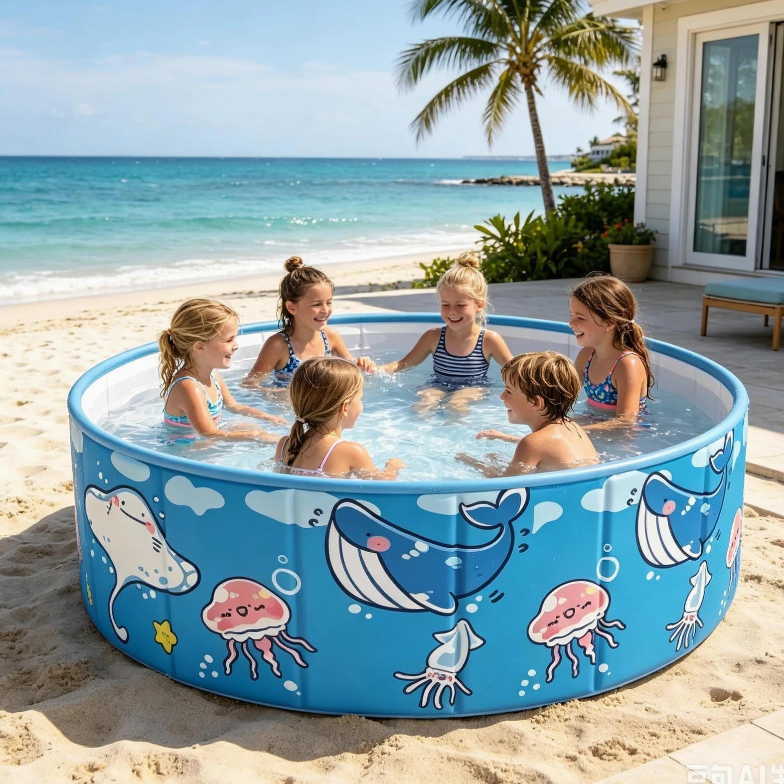 Piscine extérieure pour, Grande Piscine Pliable et Non Gonflable, c | Piscine Pour Pataugeoire Extérieure Pour Sol Extérieur Arrière-cour Plage Fête D' Adultes Garçons Filles F