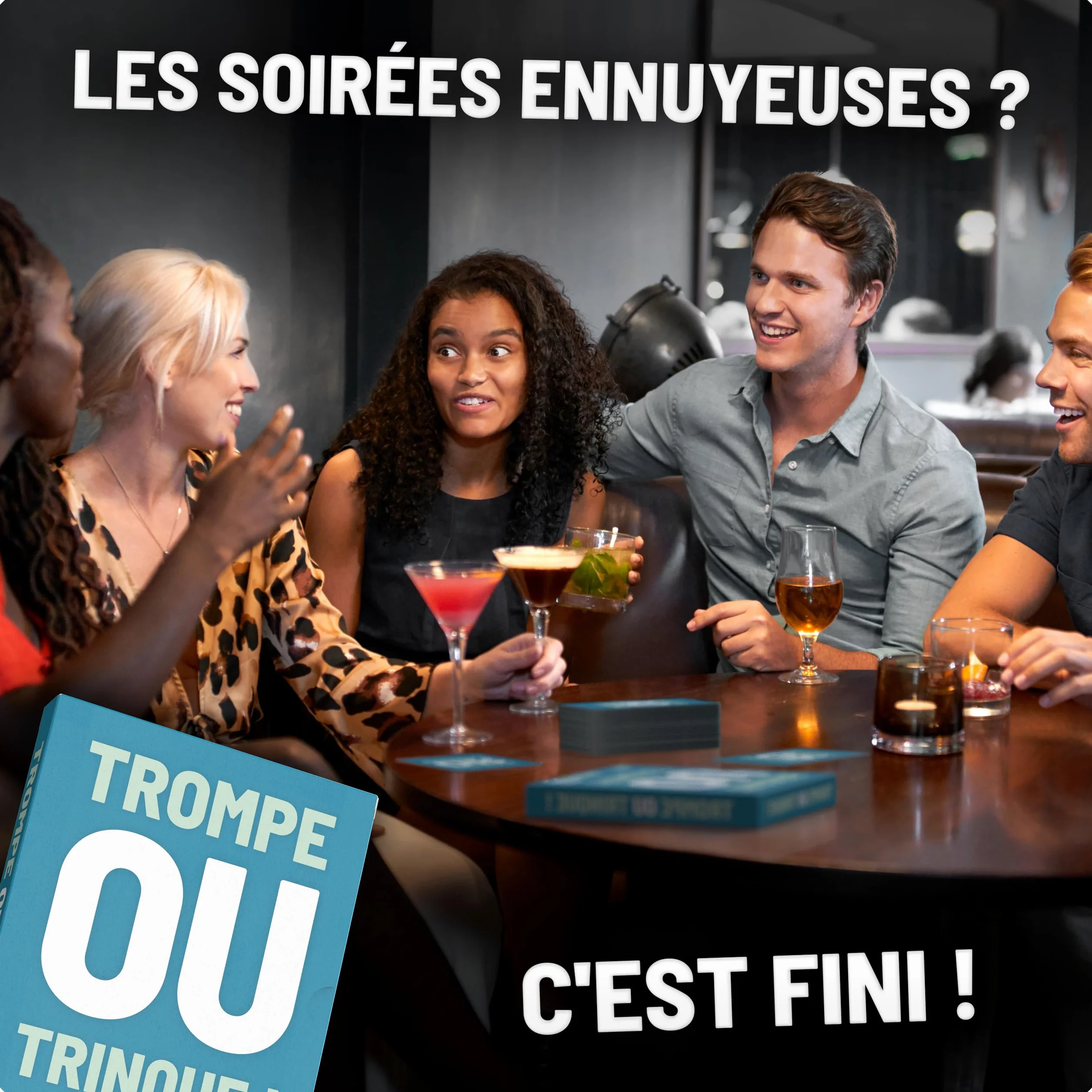 Trompe ou Trinque - Jeu de Fête Amusant avec 100 Cartes - Jeu à Boire pour Adultes dès 18 Ans - Édition Française