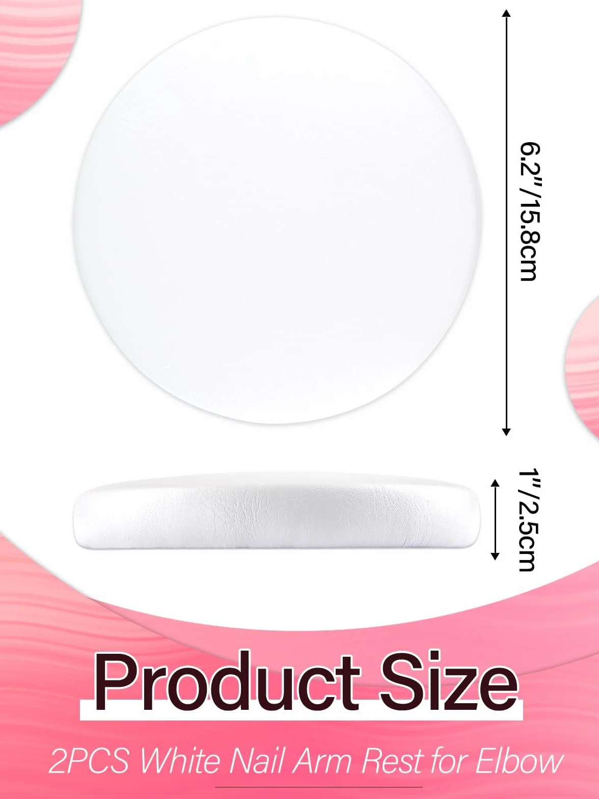 TOROKOM Lot de 2 Coudières Ergonomiques pour Bureau avec Base Antidérapante, Repose-Bras et Poignet pour Ordinateur (Blanc)